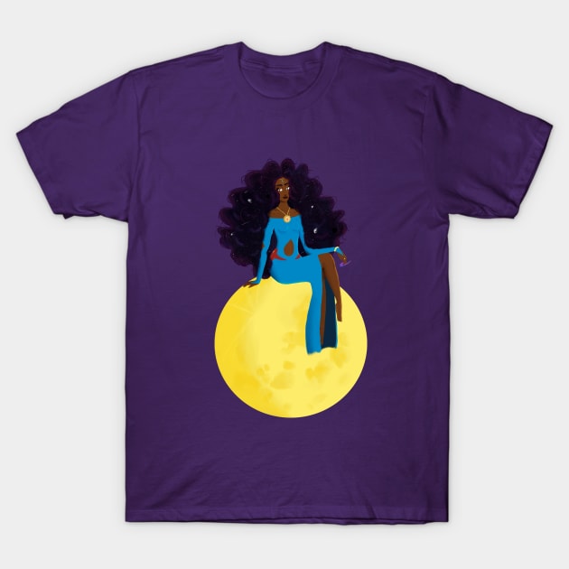 The Moon Goddess T-Shirt by llunartx